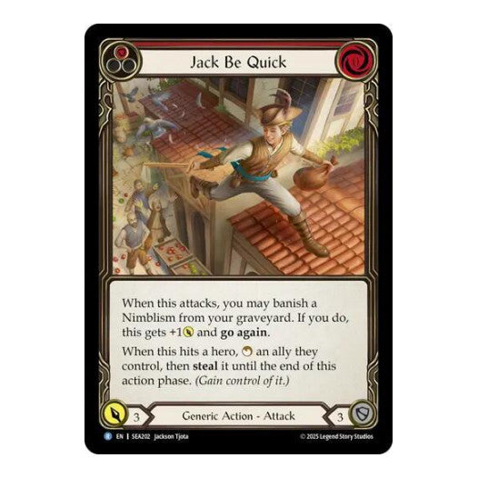 Jack Be Quick () #SEA202 Rare (Lightly Played) High Seas Flesh and Blood TCG: 2025