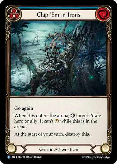 Clap 'Em in Irons () #SEA209 Rare (Lightly Played) High Seas Flesh and Blood TCG: 2025