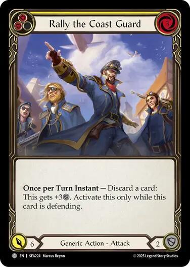 Rally the Coast Guard Yellow () #SEA224 Common (Lightly Played) High Seas Flesh and Blood TCG: 2025