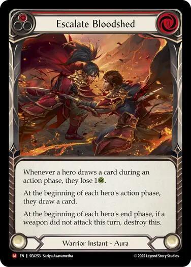 Escalate Bloodshed () #SEA253 Majestic (Rainbow Foil Near Mint) High Seas Flesh and Blood TCG: 2025