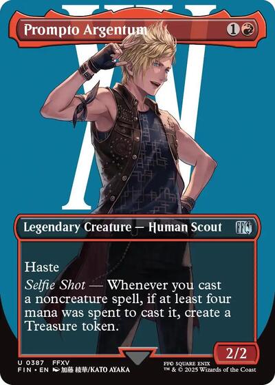 Prompto Argentum Borderless (FIN) #387 Uncommon (Lightly Played) FINAL FANTASY Magic: The Gathering: 2025