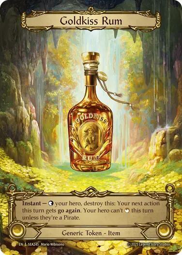 Goldkiss Rum Treasure () #SEA245 Pirate Booty (Rainbow Foil Near Mint) High Seas Flesh and Blood TCG: 2025