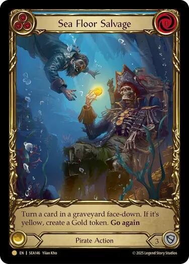 Sea Floor Salvage Treasure () #SEA146 Pirate Booty (Cold Foil Near Mint) High Seas Flesh and Blood TCG: 2025