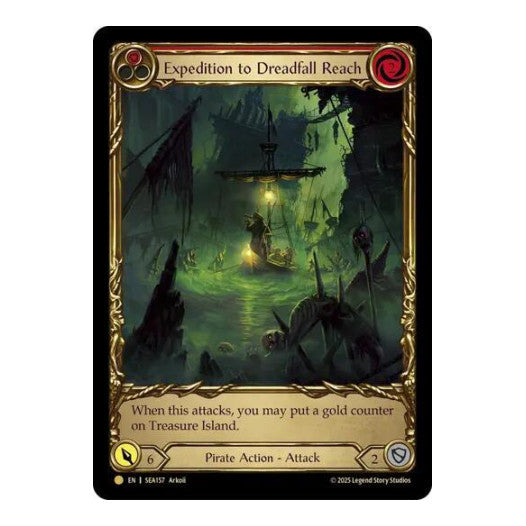 Expedition to Dreadfall Reach (Treasure) () #SEA157 Pirate Booty (Cold Foil Near Mint) High Seas Flesh and Blood TCG: 2025