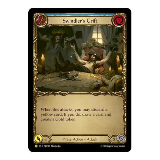 Swindler's Grift (Blue) (Treasure) () #SEA171 Pirate Booty (Cold Foil Near Mint) High Seas Flesh and Blood TCG: 2025