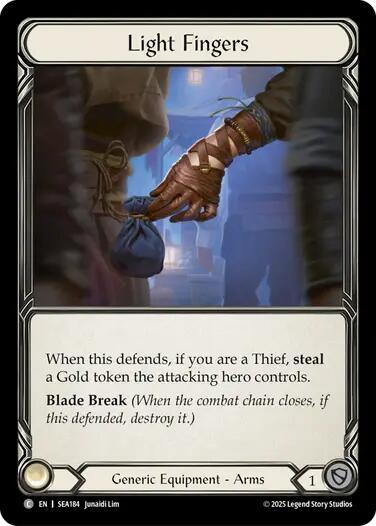 Light Fingers Treasure () #SEA184 Common (Cold Foil Near Mint) High Seas Flesh and Blood TCG: 2025