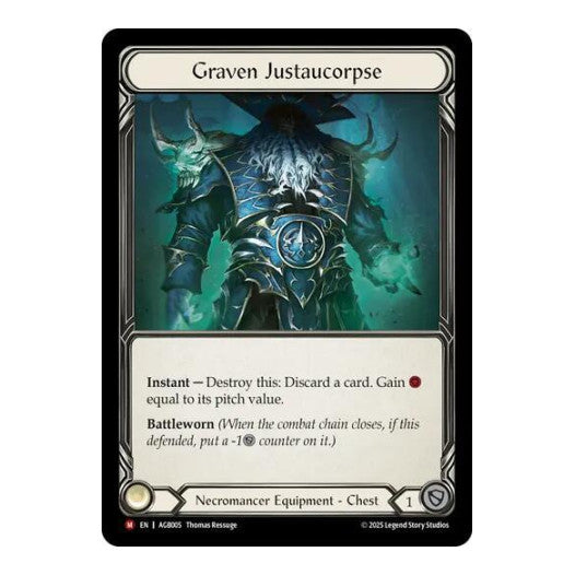 Graven Justaucorpse () #AGB005 Majestic (Rainbow Foil Near Mint) Armory Deck: Gravy Bones Flesh and Blood TCG: 2025
