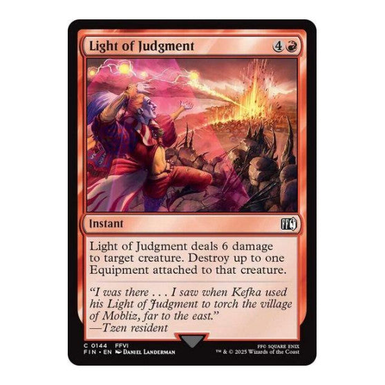 Light of Judgment (FIN) #144 Common FINAL FANTASY Magic: The Gathering: 2025
