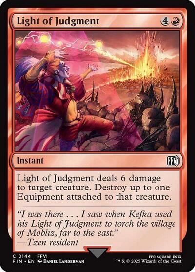 Light of Judgment (FIN) #144 Common FINAL FANTASY Magic: The Gathering: 2025