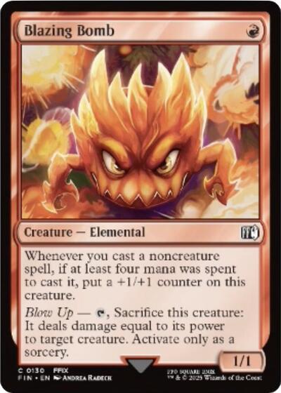 Blazing Bomb (FIN) #130 Common FINAL FANTASY Magic: The Gathering: 2025
