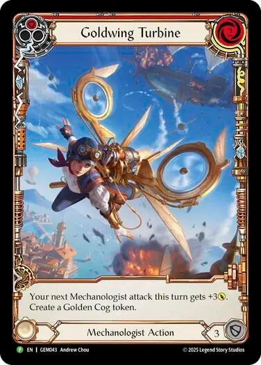 Goldwing Turbine (Red) (GEM) #GEM043 Promo (Rainbow Foil Near Mint) GEM Pack 2 Flesh and Blood TCG: 2025