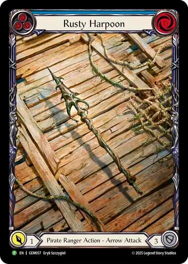 Rusty Harpoon (GEM) #GEM057 Promo (Rainbow Foil Lightly Played) GEM Pack 2 Flesh and Blood TCG: 2025