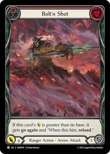 Boltn Shot Red (GEM) #GEM058 Promo (Near Mint) GEM Pack 2 Flesh & Blood TCG: 2025