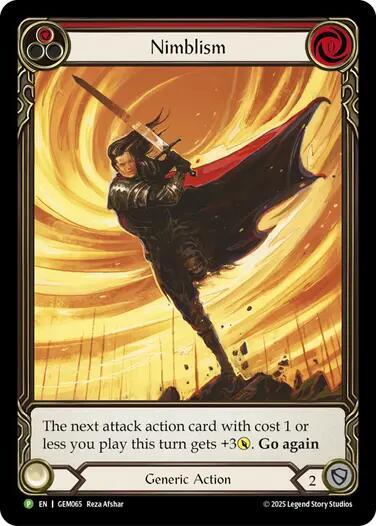 Nimblism Red (GEM) #GEM065 Promo (Near Mint) GEM Pack 2 Flesh and Blood TCG: 2025