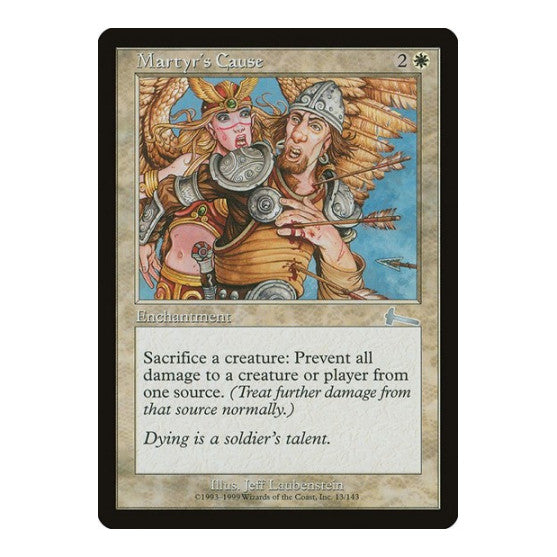 Martyr's Cause (ULG) #13 Uncommon (Lightly Played) Urza's Legacy Magic: The Gathering: 1999