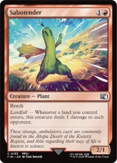 Sabotender (FIN) #153 Common FINAL FANTASY Magic: The Gathering: 2025