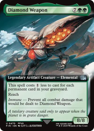Diamond Weapon Extended Art (FIN) #470 Uncommon (Near Mint) FINAL FANTASY Magic: 2025