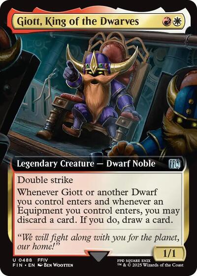 Giott King of the Dwarves Extended Art (FIN) #488 Uncommon (Lightly Played) FINAL FANTASY Magic: The Gathering: 2025