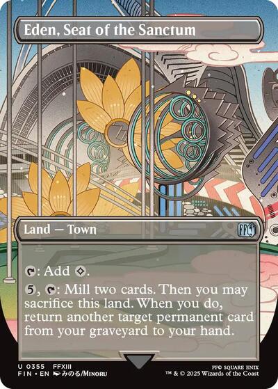 Eden Seat of the Sanctum Borderless (FIN) #355 Uncommon (Lightly Played) FINAL FANTASY Magic: The Gathering: 2025