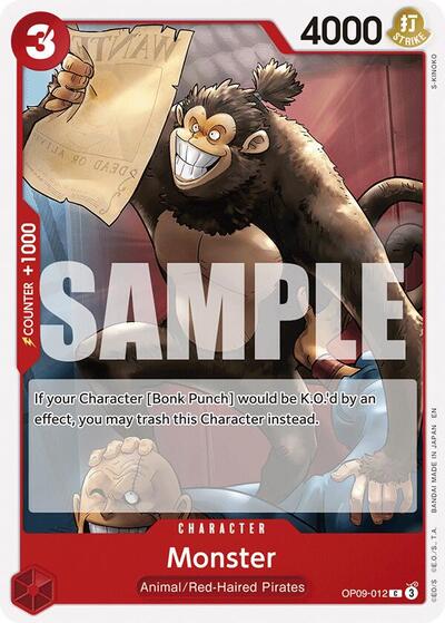 Monster Reprint (ST-23) #OP09-012 Common (Near Mint) Starter Deck 23: RED Shanks One Piece Card Game: 2025