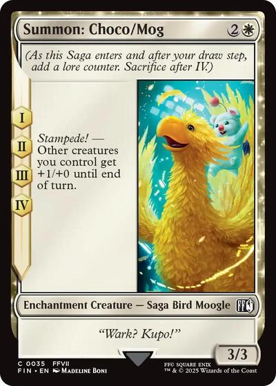 Summon Choco Mog (FIN) #35 Common FINAL FANTASY Magic: The Gathering: 2025