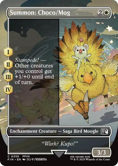 Summon Choco Mog Borderless (FIN) #358 Common FINAL FANTASY Magic: The Gathering: 2025