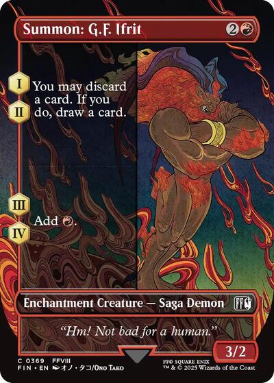 Summon GF Ifrit Borderless (FIN) #369 Common (Lightly Played) FINAL FANTASY Magic: 2025