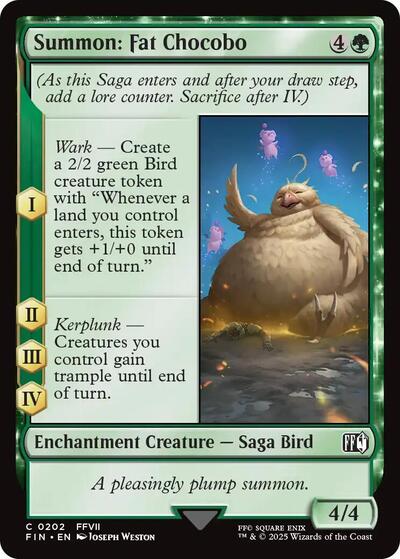 2025 Magic: FINAL FANTASY (FIN) - Summon Fat Chocobo (#202, Common)