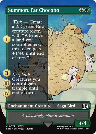 Summon: Fat Chocobo (Borderless) (FIN) #371 Common (Lightly Played) FINAL FANTASY Magic: The Gathering: 2025