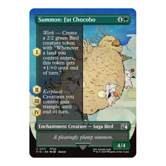 Summon: Fat Chocobo (Borderless) (FIN) #371 Common (Lightly Played) FINAL FANTASY Magic: The Gathering: 2025