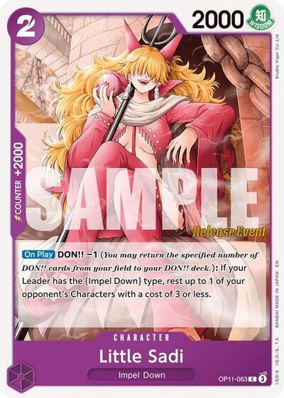Little Sadi (OP11 RE) #OP11-063 Common (Near Mint) A Fist of Divine Speed Release Event Cards One Piece Card Game: 2025
