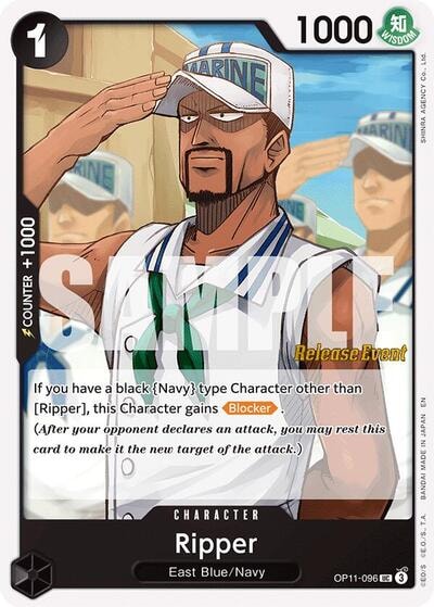 Ripper (OP11 RE) #OP11-096 Uncommon (Near Mint) A Fist of Divine Speed Release Event Cards One Piece Card Game: 2025