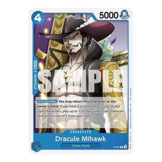 Dracule Mihawk (OP11 Release Event) (OP-PR) #P-081 Promo (Near Mint) One Piece Promotion Cards One Piece Card Game: 2022