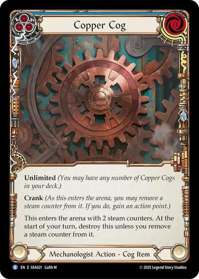 2025 Flesh & Blood TCG: High Seas - Copper Cog (#SEA021, Rare)