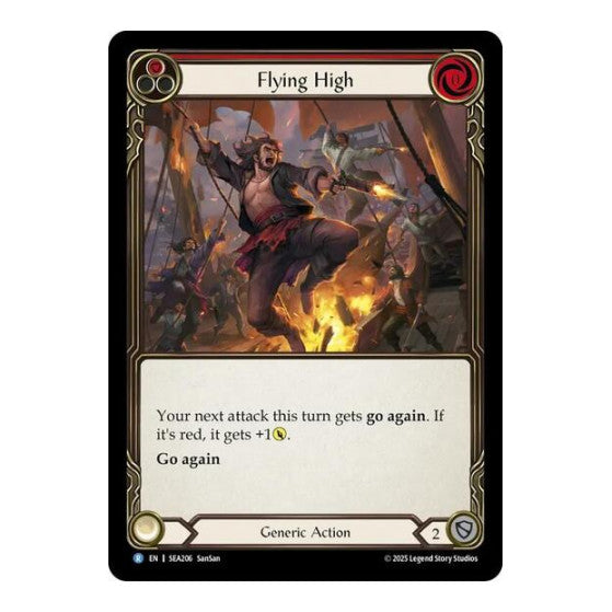 Flying High (Red) () #SEA206 Rare (Lightly Played) High Seas Flesh and Blood TCG: 2025