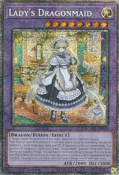 Ladys Dragonmaid Starlight Rare (BLMM) #BLMM-EN049 Starlight Rare (1st Edition Near Mint) Battles of Legend: Monster Mayhem YuGiOh: 2025