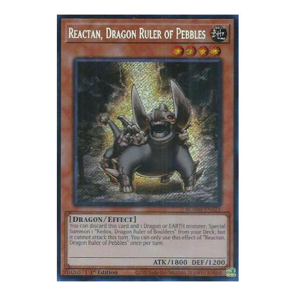 Reactan, Dragon Ruler of Pebbles (BLMM) #BLMM-EN121 Secret Rare (1st Edition Near Mint) Battles of Legend: Monster Mayhem YuGiOh: 2025