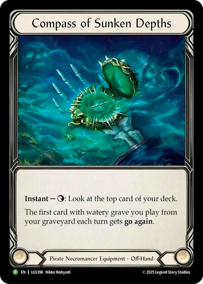 Compass of Sunken Depths (LGS398) (PR) #LGS398 Promo (Rainbow Foil Near Mint) Flesh and Blood: Promo Cards Flesh and Blood TCG: 2019