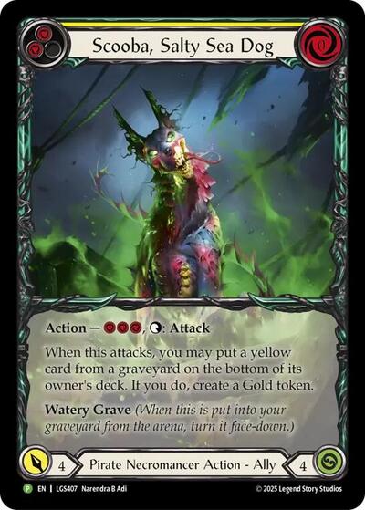 Scooba, Salty Sea Dog (LGS407) (PR) #LGS407 Promo (Rainbow Foil Near Mint) Flesh and Blood: Promo Cards Flesh and Blood TCG: 2019