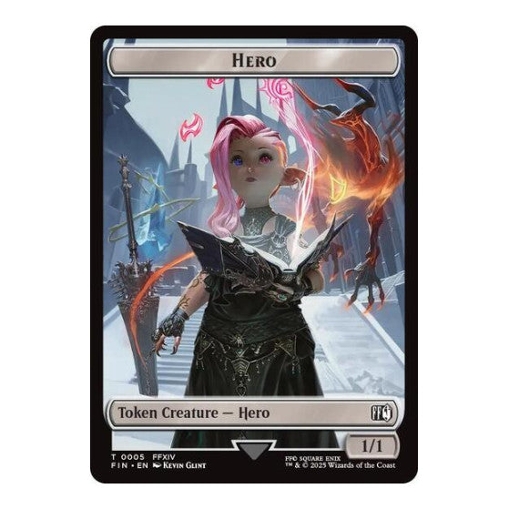 Hero (0005) // Copy (0001) Double-Sided Token (FIN) #5 // 1 Token (Foil Near Mint) FINAL FANTASY Magic: The Gathering: 2025