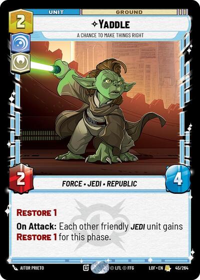 Yaddle A Chance To Make Things Right (LOF) #045/264 Rare (Near Mint) Legends of the Force Star Wars: Unlimited: 2025