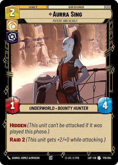 Aurra Sing Patient and Deadly (LOF) #179/264 Uncommon (Near Mint) Legends of the Force Star Wars: Unlimited: 2025