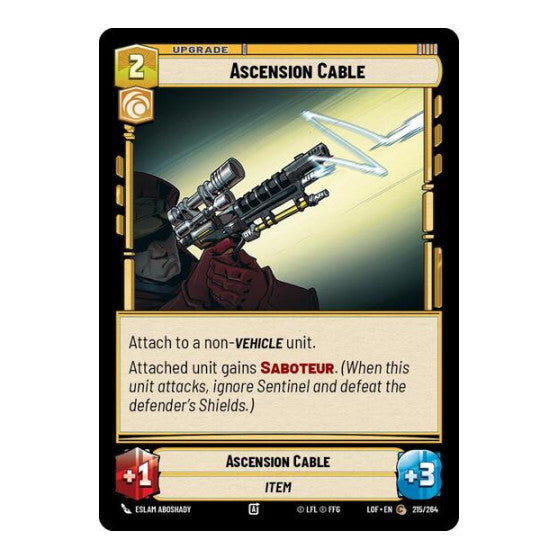 Ascension Cable (LOF) #215/264 Common (Near Mint) Legends of the Force Star Wars: Unlimited: 2025