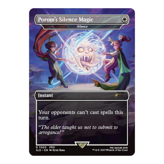 Porom's Silence Magic - Silence (Rainbow Foil) (SLD) #7003 Rare (Foil Near Mint) Secret Lair Drop Series Magic: The Gathering: 2026