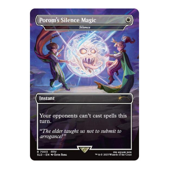 Poroms Silence Magic Silence Rainbow Foil (SLD) #7003 Rare (Foil Near Mint) Secret Lair Drop Series Magic: The Gathering: 2026