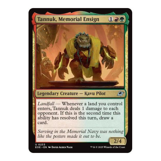 Tannuk, Memorial Ensign (EOE) #233 Uncommon (Lightly Played) Edge of Eternities Magic: The Gathering: 2025