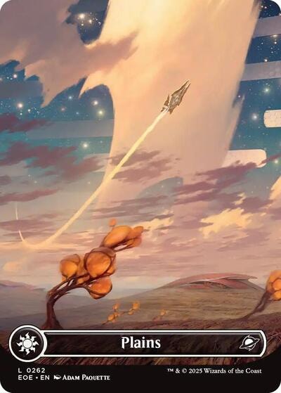 Plains 0262 Borderless (EOE) #262 Land Edge of Eternities Magic: The Gathering: 2025