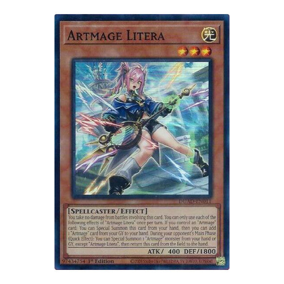 Artmage Litera (DUAD) #DUAD-EN011 Super Rare (1st Edition Near Mint) Duelist's Advance YuGiOh: 2025