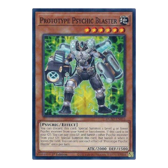 Prototype Psychic Blaster (DUAD) #DUAD-EN016 Common / Short Print (1st Edition Near Mint) Duelist's Advance YuGiOh: 2025