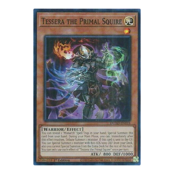 Tessera the Primal Squire (DUAD) #DUAD-EN018 Super Rare (1st Edition Near Mint) Duelist's Advance YuGiOh: 2025